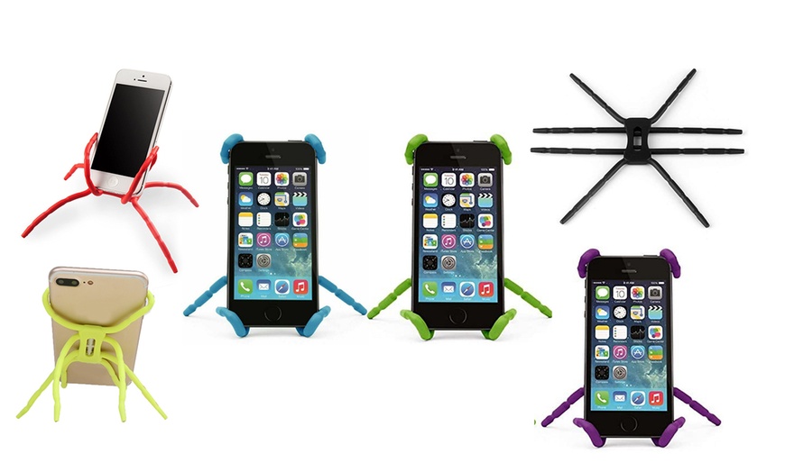 Image 1: One, Two or Four Flexible Spider Phone Holders