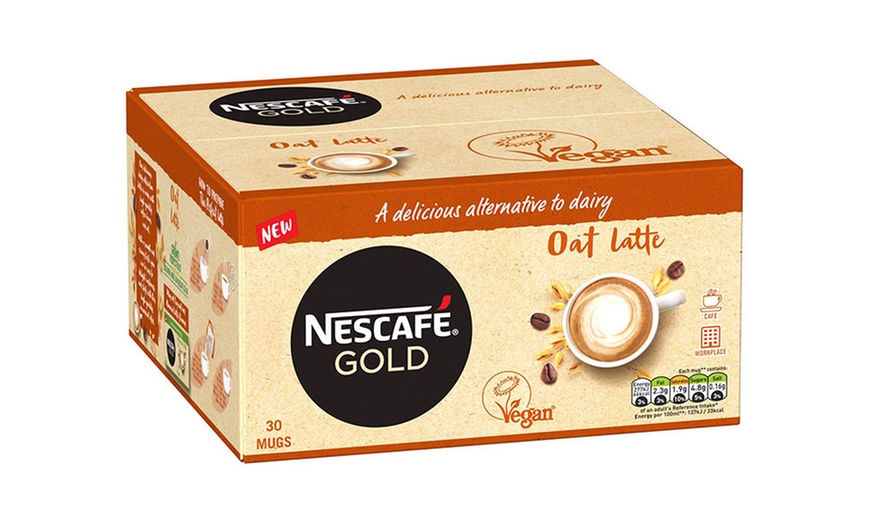 Image 1: Nescafe Gold Dairy-Free Vegan Instant Coffee Oat Latte 30 Sachets