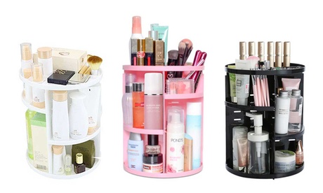 Organizer multifunzionale per trucchi rotante disponibile in 3 colori