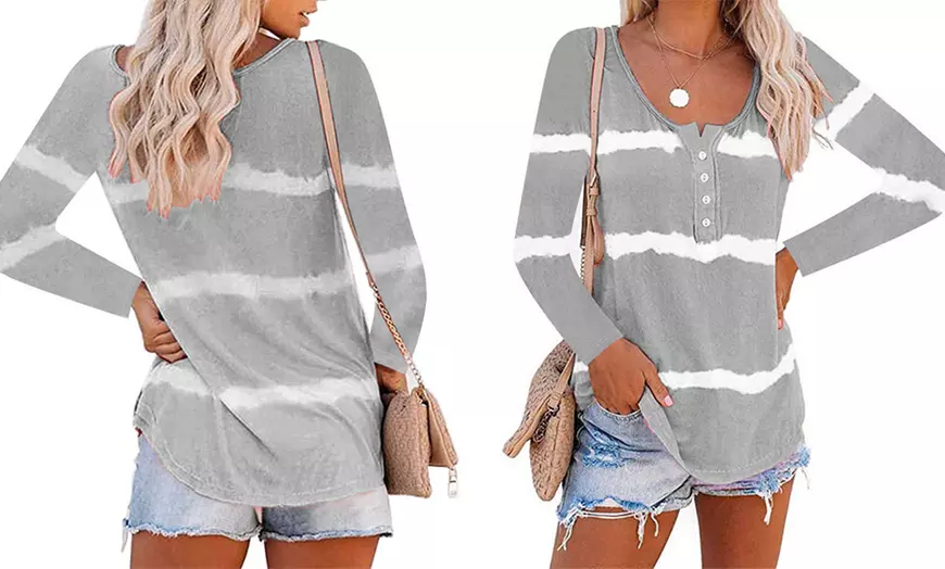 Image 3: Cotton Blend Button-Up Top
