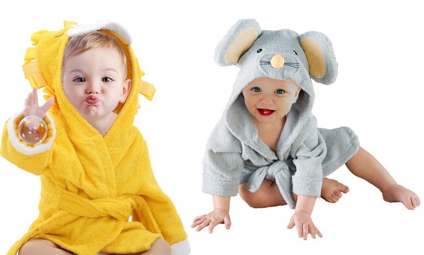 Image 10: Baby Cotton Bathrobe