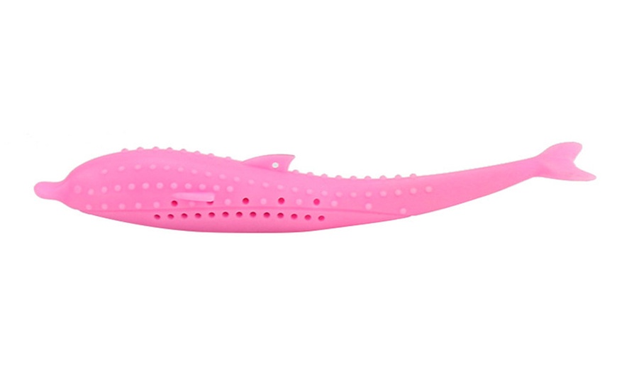 Image 4: Silicone Toothbrush Toy for Cats