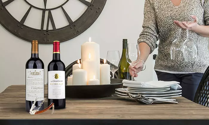 Four Bottles of European Red Wines with Corkscrew and Shipping Included from Barclays Wine (63% Off)  - Second Medium