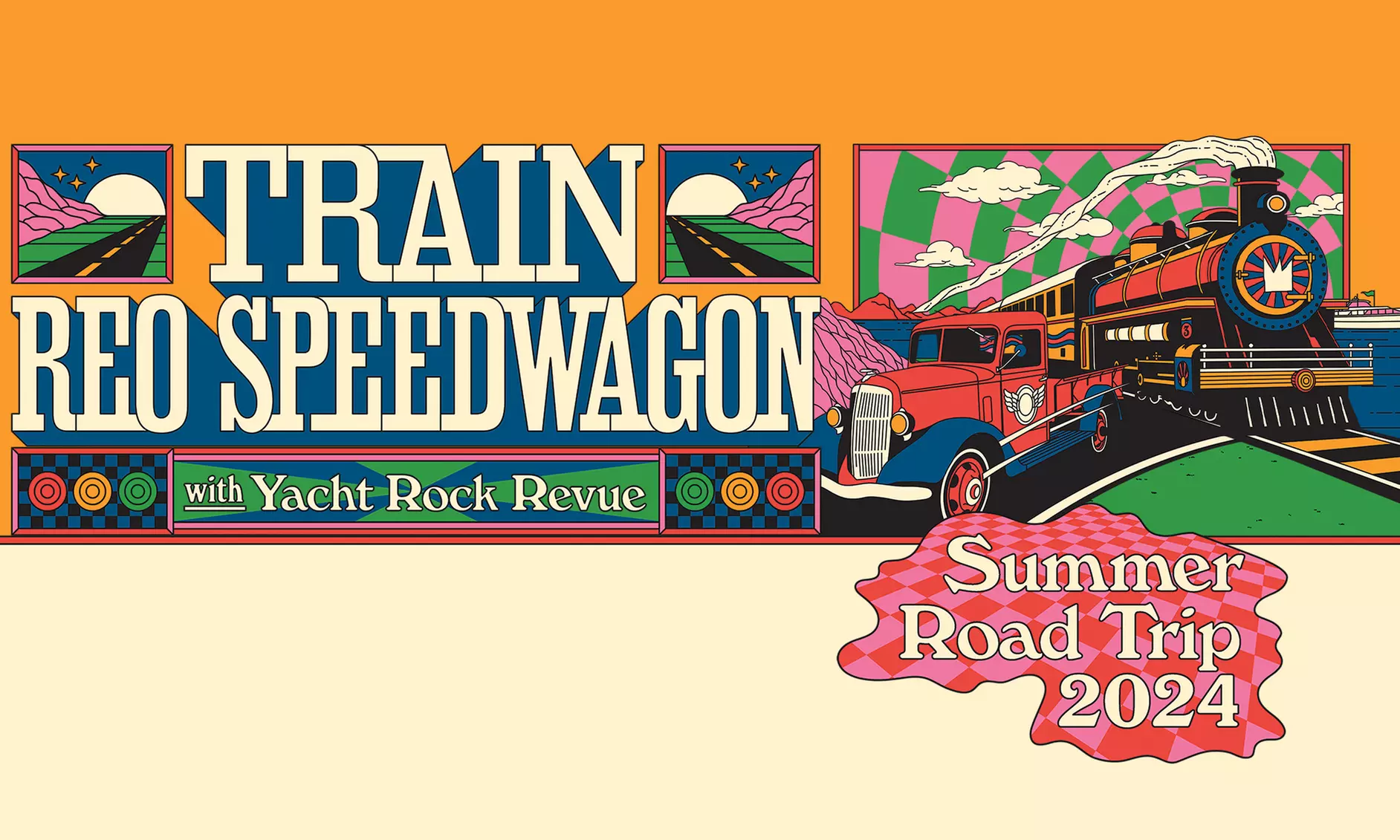 Train & REO Speedwagon – Summer Road Trip 2024 with Yacht Rock Revue on July 21 at 6:25 p.m. - Primary Image