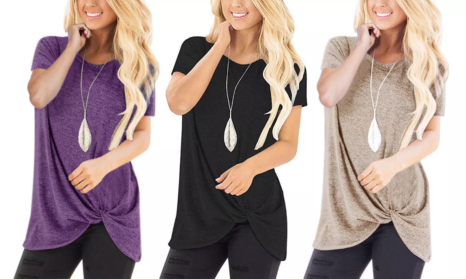 1 ou 2 t-shirts coton froncé sur le devant - Primary Image