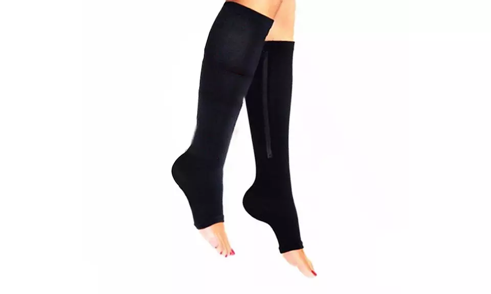 1 ou 2 paires de chaussettes de compression avec fermeture - Second Medium