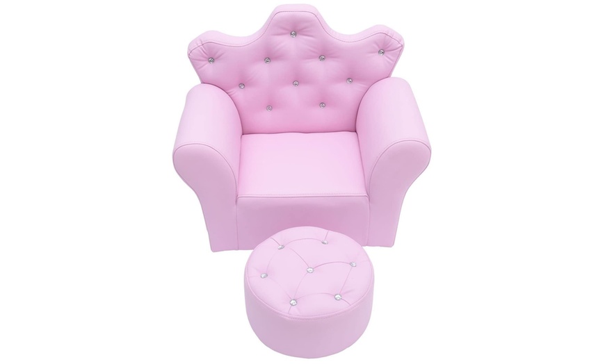 Image 2: HomCom Pink Kids' Chair