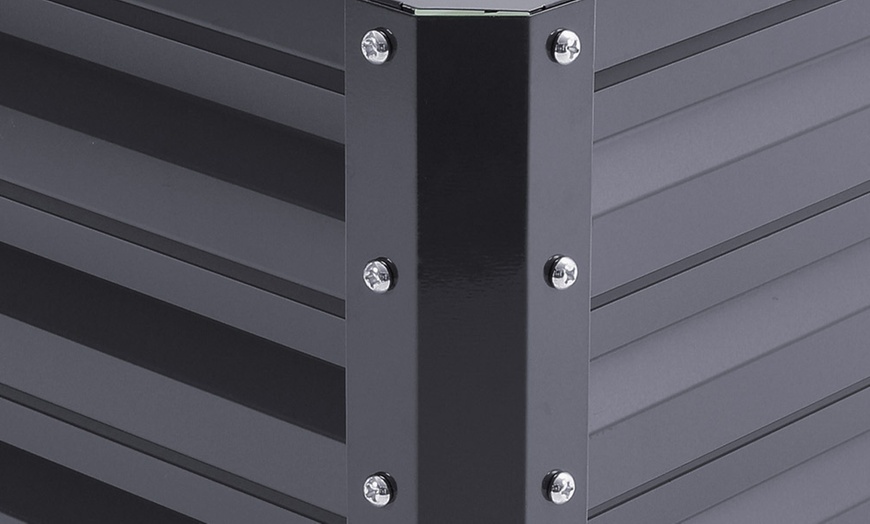 Image 11: Elevated Open Bottom Sectioned Metal Garden Bed