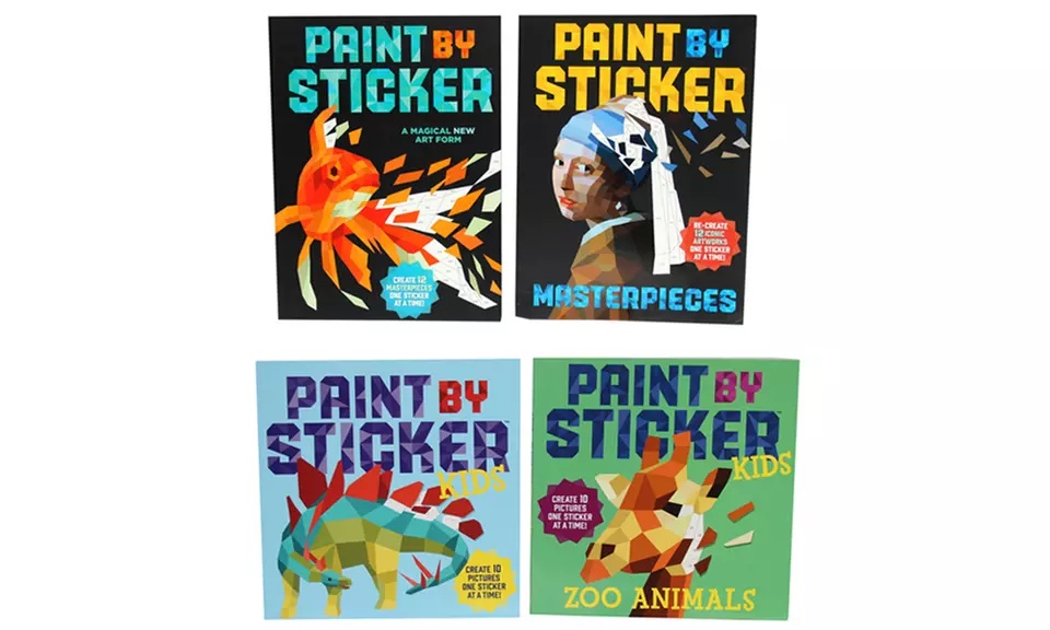 Kids' or Adult Paint by Sticker Books (2-Pack) - Primary Image