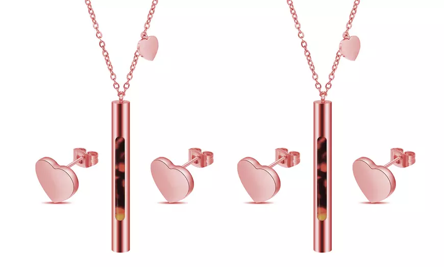 Image 6: Ensemble collier et boucles d'oreilles orné de cristaux Swarovski®