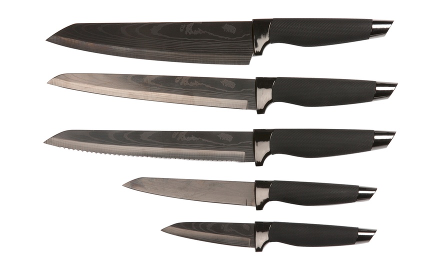 Image 6: Tower Five-Piece Knife Set