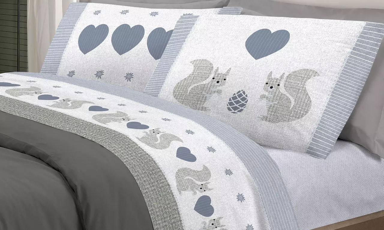 Completi Lenzuola Flanella Fantasie Invernali