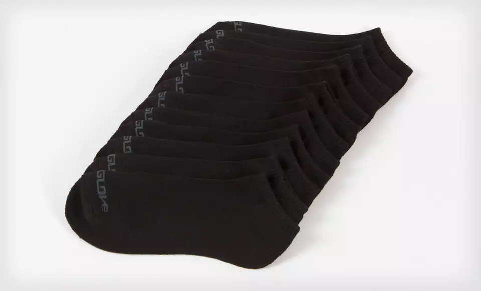 12 Pairs of Body Glove Men’s Crew-Cut or Low-Cut Banded Socks in Black or White (Up to Half Off). Free Shipping. - Primary Image