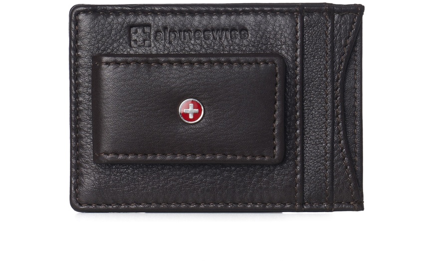 Alpine Swiss Men's RFID Protected Leather Bifold Wallet Or Money Clip ...