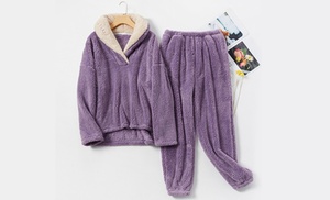 Two-Piece Winter Fleece Women's Pyjamas