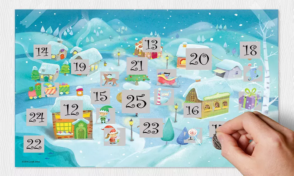Calendrier de l'Avent illustrée à gratter - Primary Image