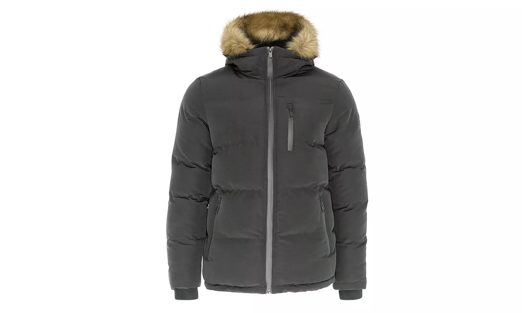 Brave Soul Men's Heavyweight Parka with Faux Fur Hood (Size M) - Image 7