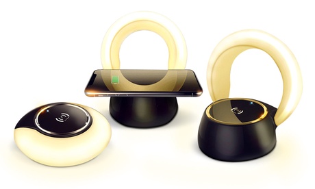 1 o 2 lampade da scrivania con pad di ricarica QI-Wireless integrato e arco posteriore regolabile