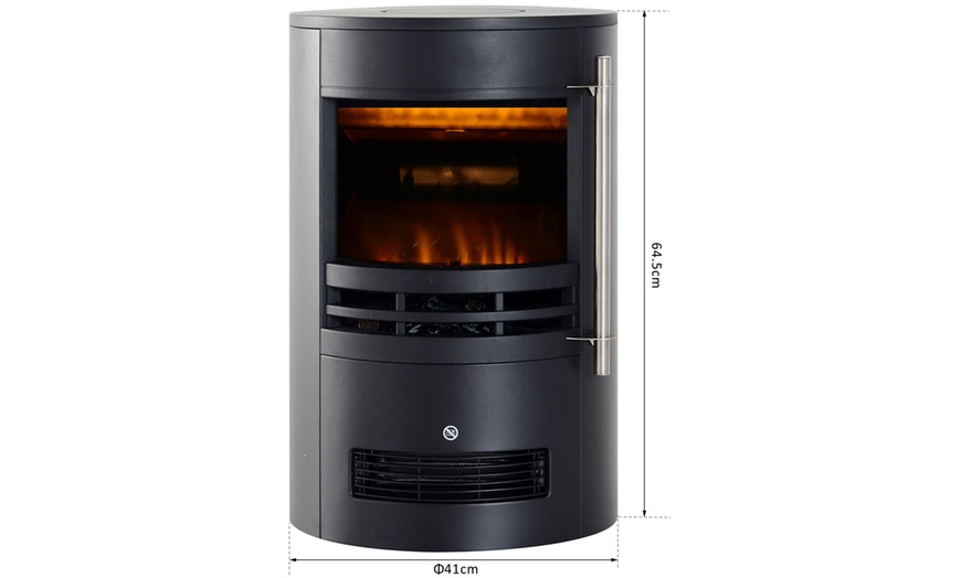 Image 49: HomCom Indoor Fireplace Heater