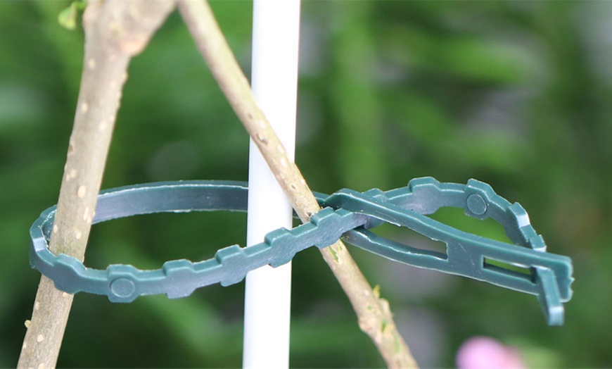 Image 3: 50 or 100 Adjustable Plant Ties