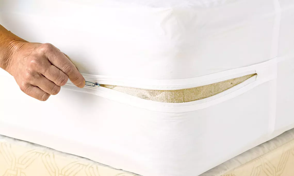 Waterproof Vinyl Mattress Cover with Zipper - Primary Image