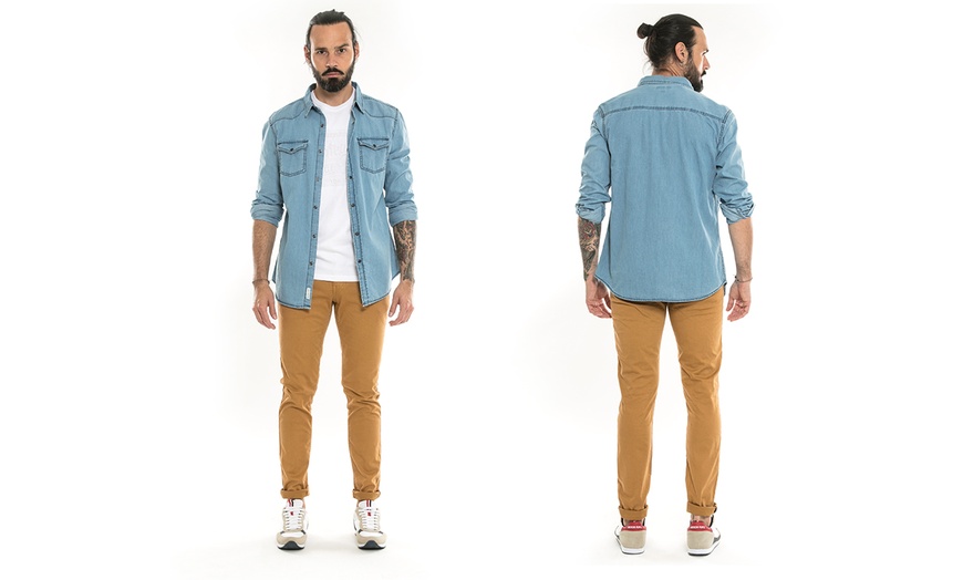 Image 3: American People Men's Denim Shirt