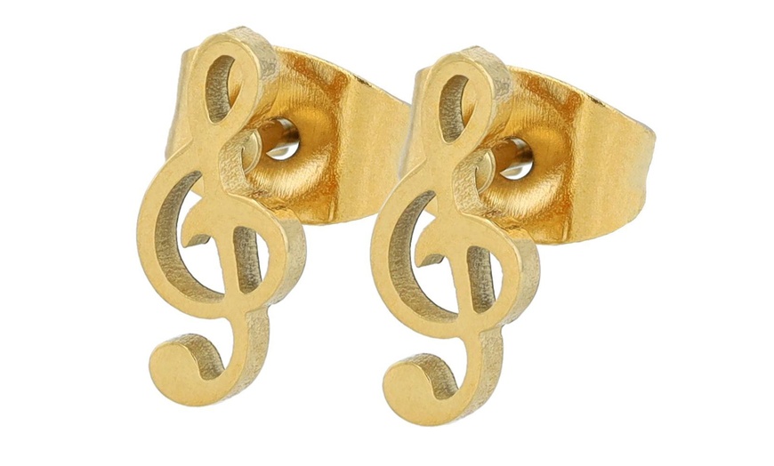 Image 38: Akzent Edelstahl-Ohrstecker für Damen