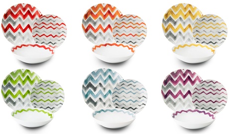 Servizio da tavola Excelsa Zig Zag da 18 pezzi