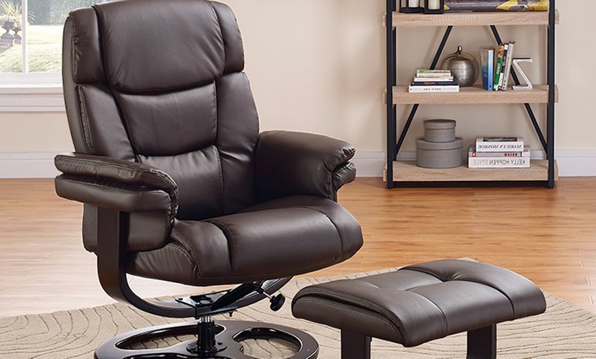 Image 7: Recliner Armchair with Foot Stool