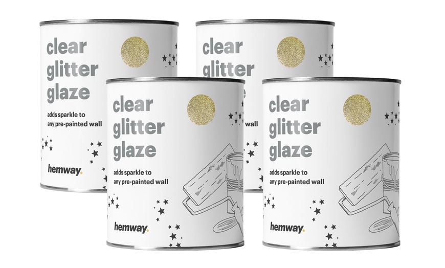 Image 11: Hemway Clear Glitter Paint Glaze