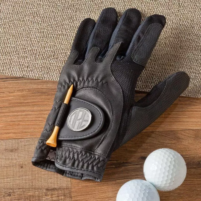 One or Two Personalized Leather Golf Gloves with Magnetic Ball Marker from Qualtry (Up to 53% Off) - Primary Image