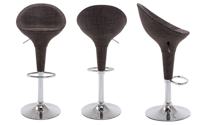 Image 3: Homcom Rattan-Effect Bar Stools