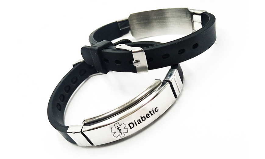 Image 3: Stainless Steel Medical ID Warning Bracelet