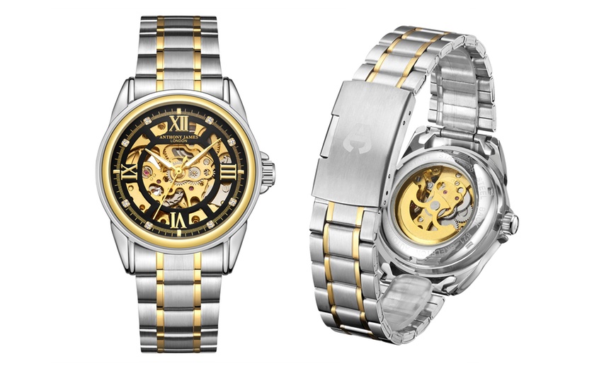 Image 2: Skeleton Automatic Men's Watch