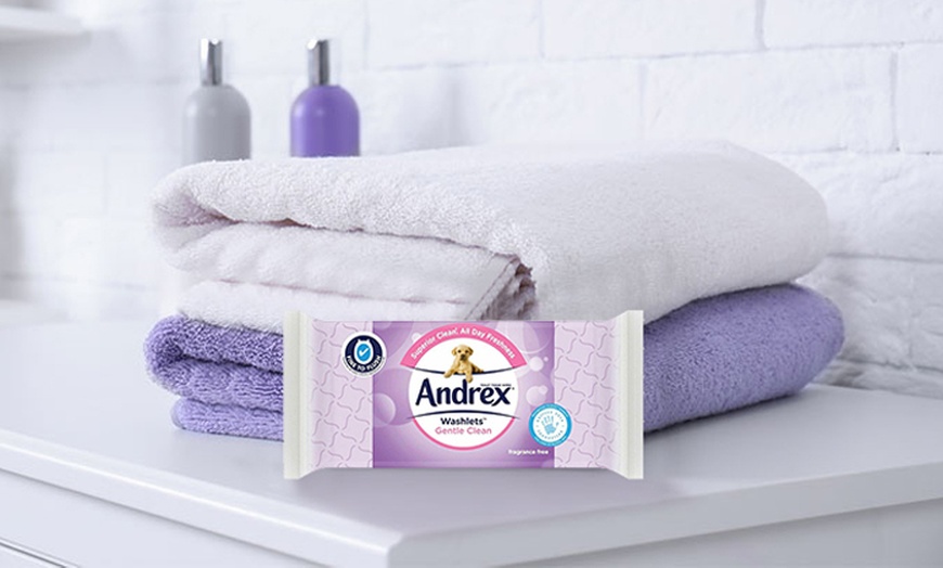 Image 7: Andrex Washlets Flushable Toilet Tissue Wipes