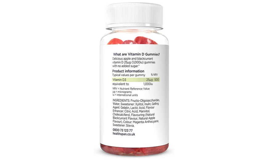 Image 3: Healthspan 60 Vitamin D Gummies