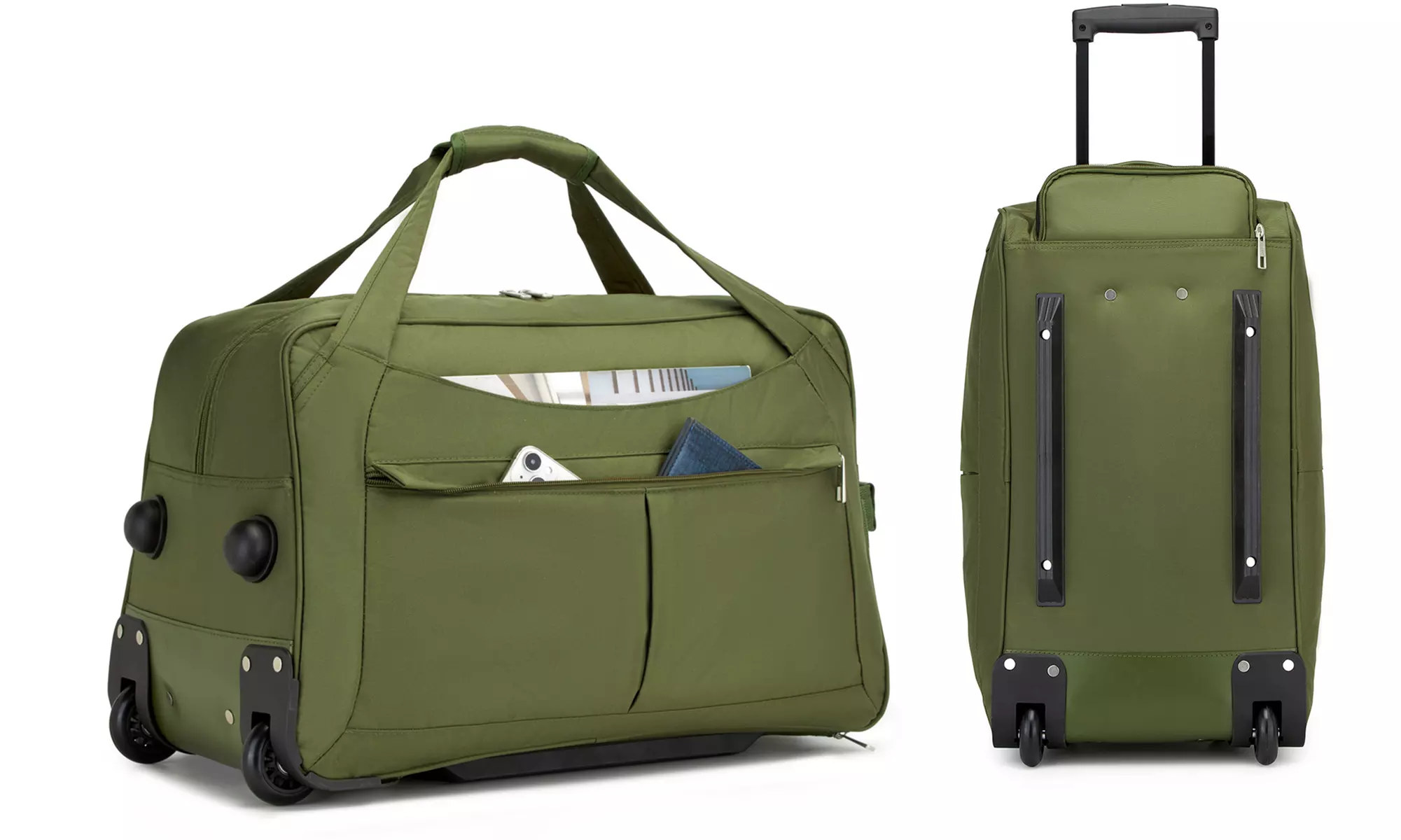 KONO 55L Two Wheels Foldable Soft Shell Travel Trolley Bag