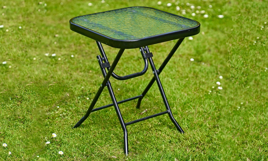 Image 7: Small Folding Patio Side Table