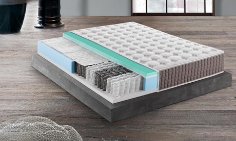 Materasso Mentor Perfecta Med 4D H30 Evo 9 zone 30cm con 1600 molle insacchettate e guanciali in memory inclusi