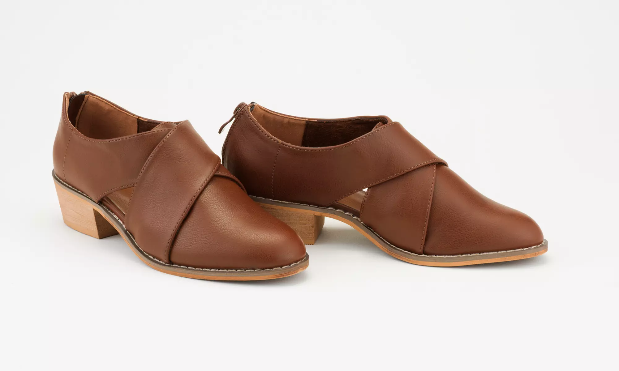 Olive Street Charliee Comfort Criss Cross Slip On Flat  | Groupon Exclusive (Size 12) - Primary Image