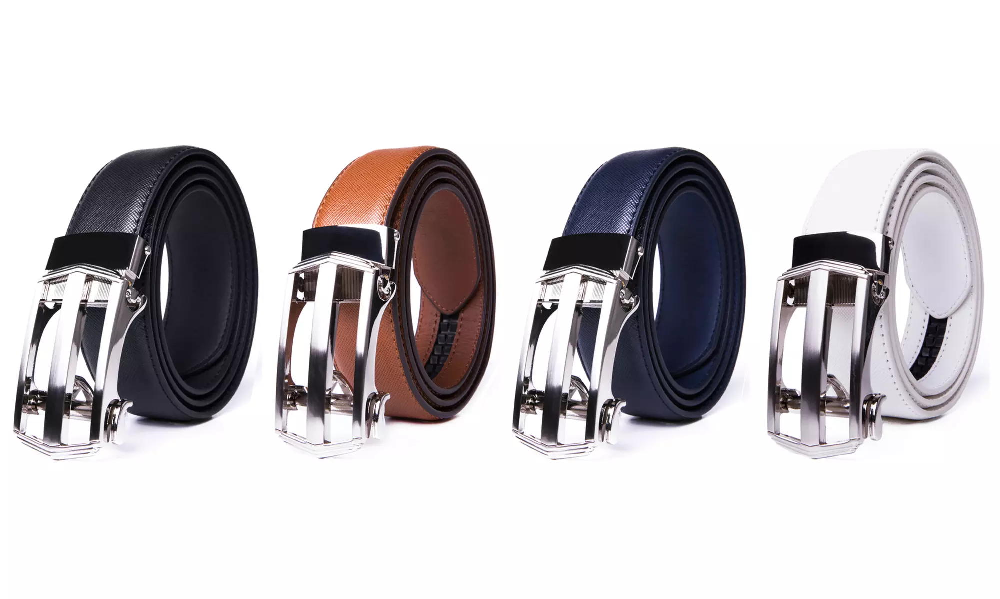 Men's Belts Ratchet Buckle Leather Dress Belt - Primary Image