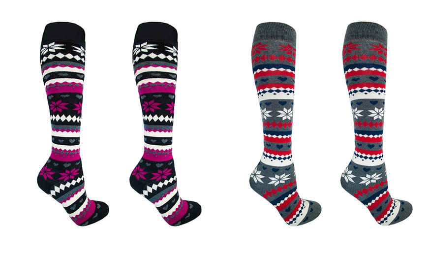 Image 2: Women's Thermal Knee-High Socks
