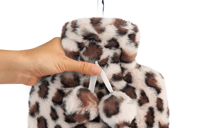 Image 5: Hot Water Bottle with Leopard Print Cover