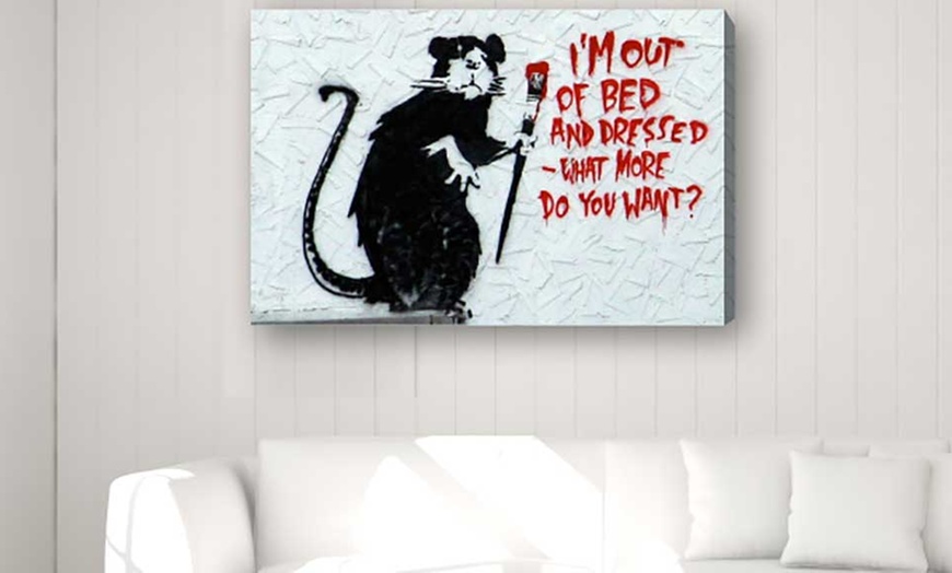 Image 13: Banksy Canvas Collection 