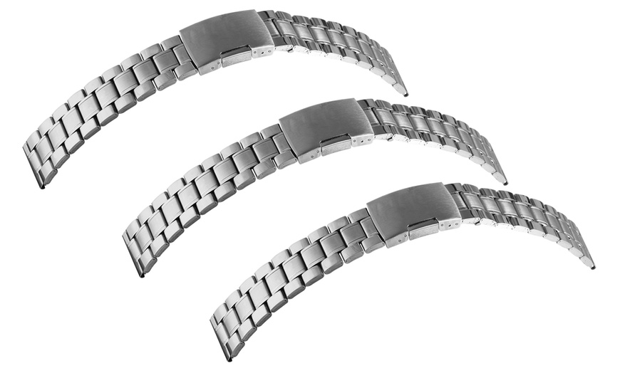 Image 16: 1x, 2x oder 3x Edelstahl-Band für Armbanduhr