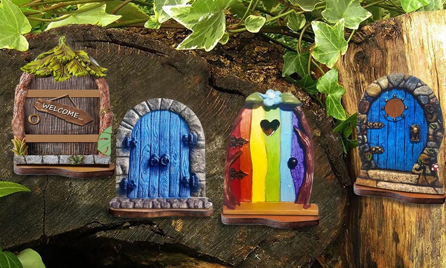 Image 5: 6- or 12- Pack of Miniature Fairy Garden Doors