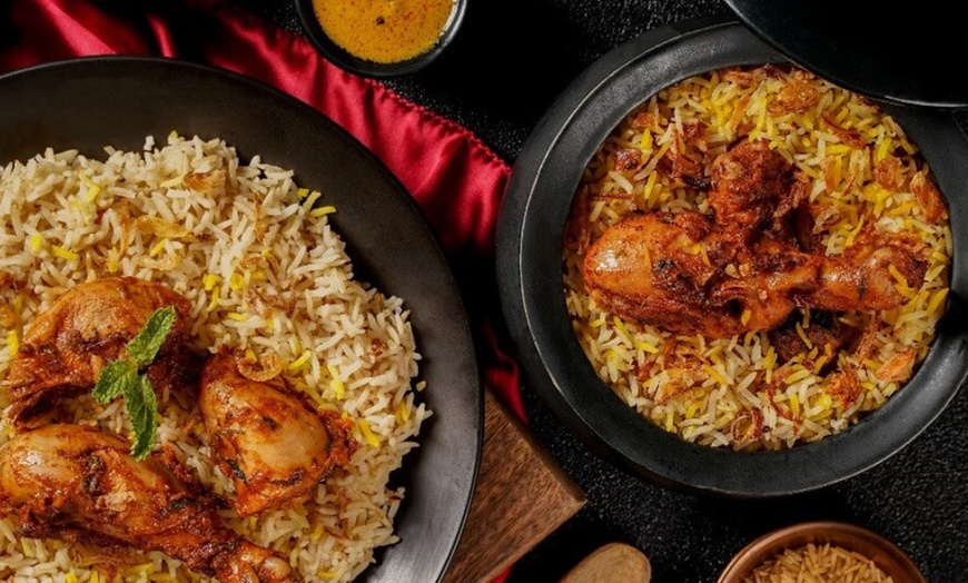 Image 1: Indulge in One Main Course Each w/ Rice or Naan for One, Two, or Four