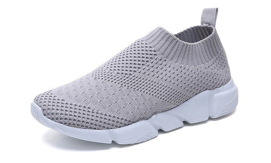 Image 11: Knitted stretch slip on trainers