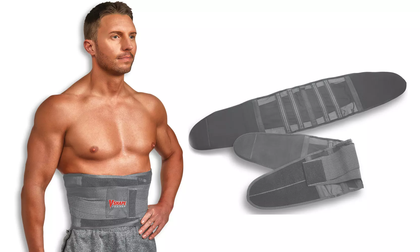 As Seen on T.V.: Men's V-Shape Trainer Slimming Belt  - Primary Image