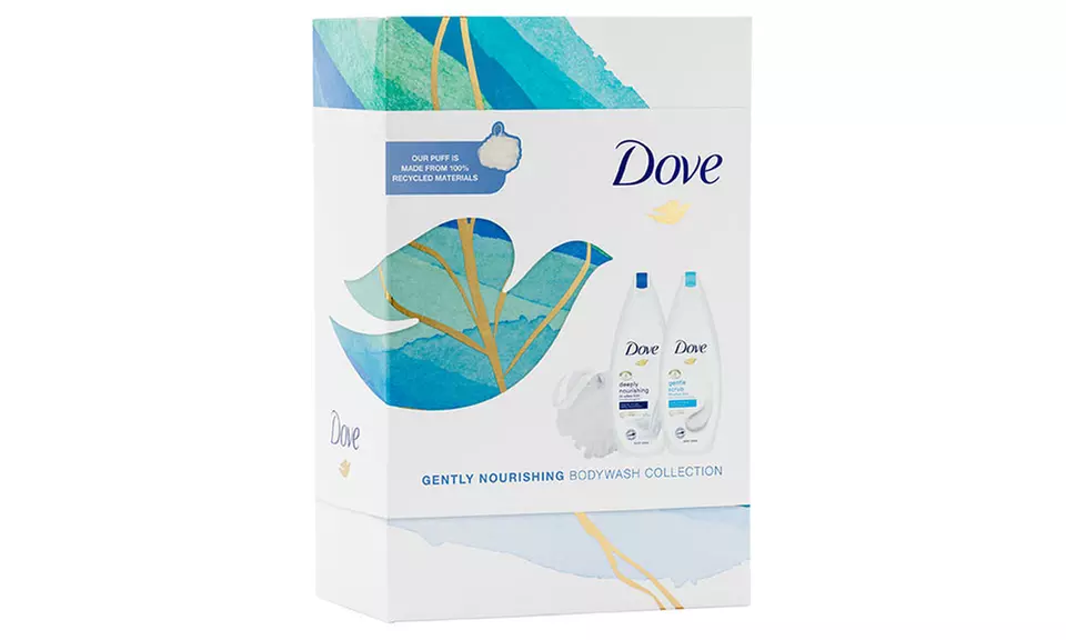 1, 2, ou 3 ensembles de gel douche et exfoliant Dove accompagnés d'une pomme de douche - Second Medium